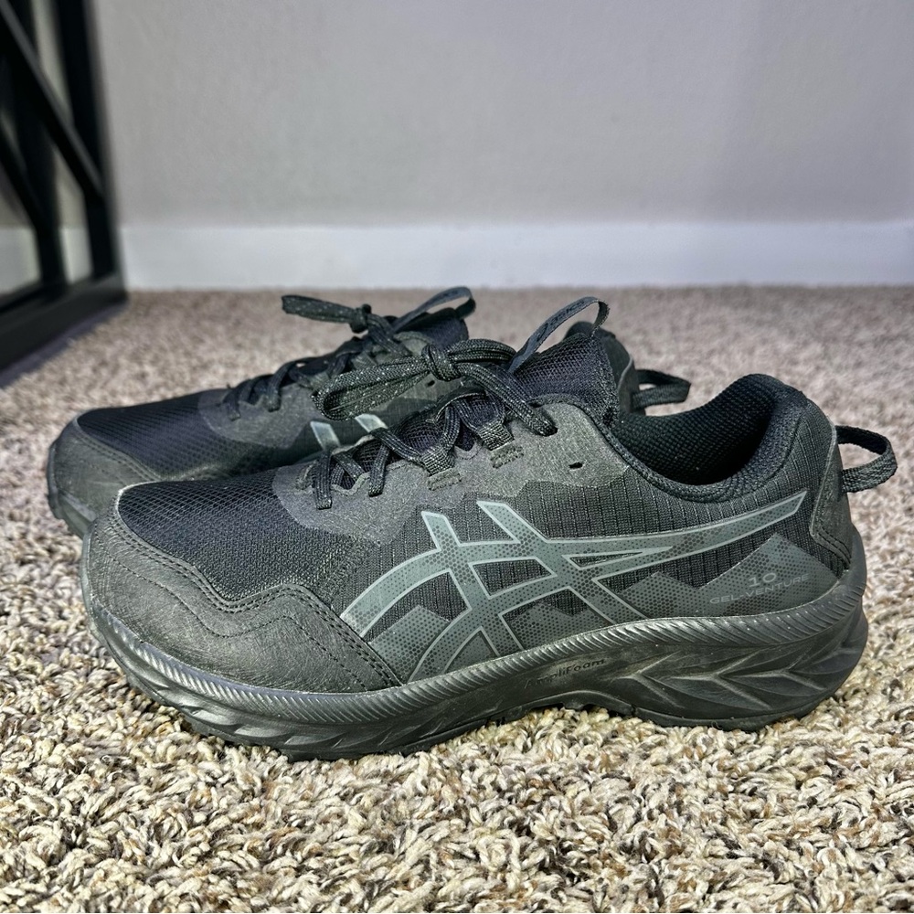 ASICS Gel-Venture 10 Shoes Womens Size 9.5 Wide Black Trail Running Hiking